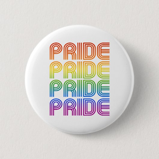 Rainbow Pride Retro Button (Vorderseite)