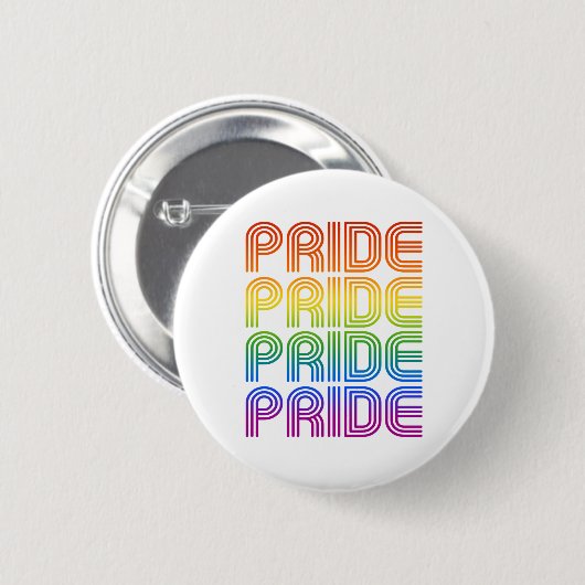 Rainbow Pride Retro Button (Vorne & Hinten)