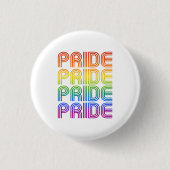 Rainbow Pride Retro Button (Vorderseite)