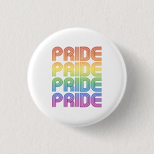 Rainbow Pride Retro Button (Vorderseite)