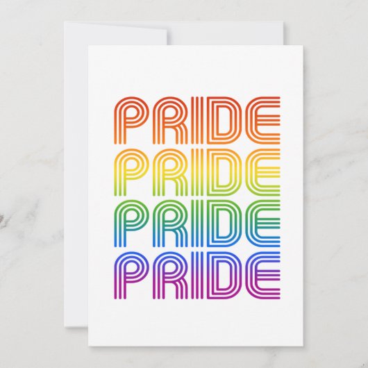 Rainbow Pride Retro Feiertagskarte (Vorderseite)