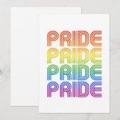 Rainbow Pride Retro Feiertagskarte (Vorne/Hinten)