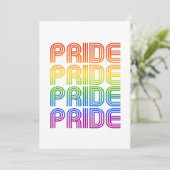 Rainbow Pride Retro Feiertagskarte (Stehend Vorderseite)
