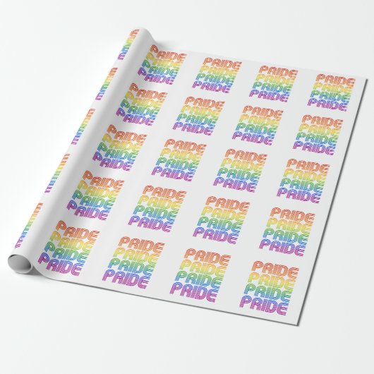 Rainbow Pride Retro Geschenkpapier (Ungerollt)