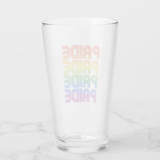 Rainbow Pride Retro Glas (Rückseite)