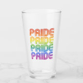 Rainbow Pride Retro Glas (Vorderseite)