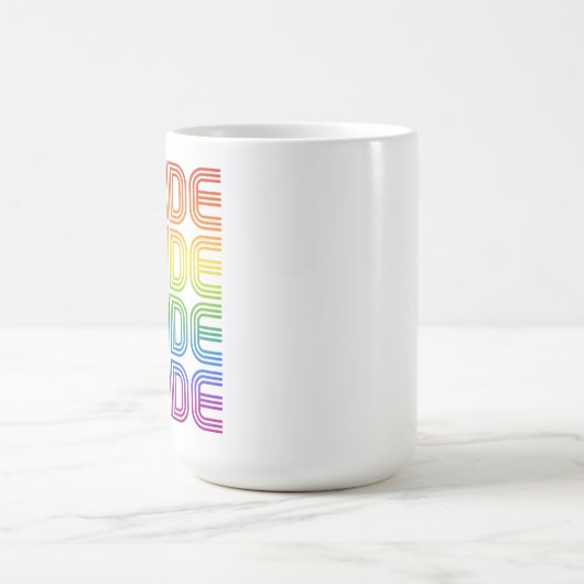 Rainbow Pride Retro Kaffeetasse (Mittel)