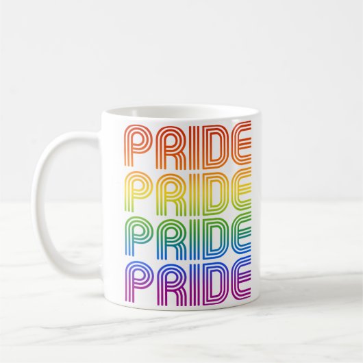 Rainbow Pride Retro Kaffeetasse (Links)