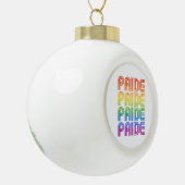 Rainbow Pride Retro Keramik Kugel-Ornament (Links)