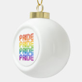 Rainbow Pride Retro Keramik Kugel-Ornament (Rechts)