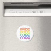 Rainbow Pride Retro Magnet (In Situ (Geschirrspüler))