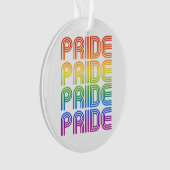 Rainbow Pride Retro Ornament (Vorderseite)