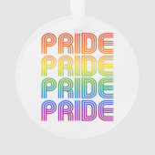 Rainbow Pride Retro Ornament (Rückseite)