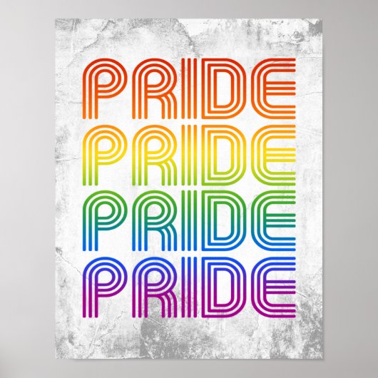 Rainbow Pride Retro Poster (Vorne)