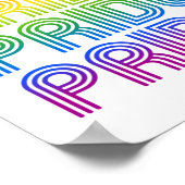 Rainbow Pride Retro Poster (Ecke)