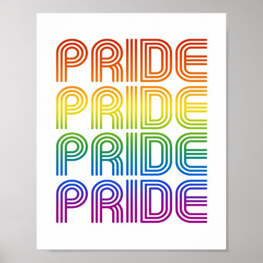Rainbow Pride Retro Poster (Vorne)