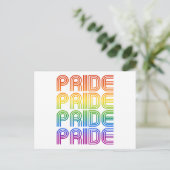 Rainbow Pride Retro Postkarte (Stehend Vorderseite)