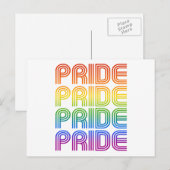 Rainbow Pride Retro Postkarte (Vorne/Hinten)