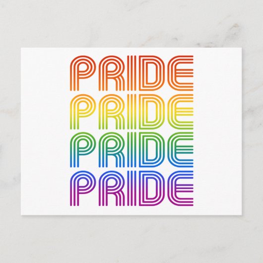 Rainbow Pride Retro Postkarte (Vorderseite)