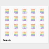 Rainbow Pride Retro Runder Aufkleber (Blatt)