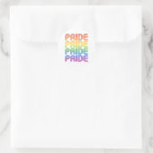 Rainbow Pride Retro Runder Aufkleber (Tasche)