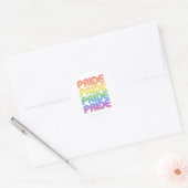 Rainbow Pride Retro Runder Aufkleber (Umschlag)