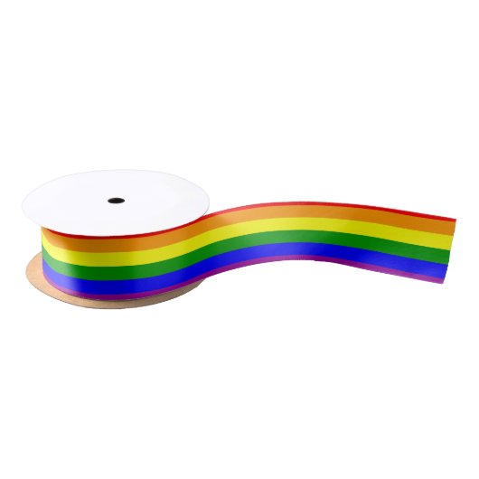 Rainbow Pride Ribbon Satinband (Spule)