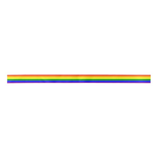 Rainbow Pride Ribbon Satinband (Vorderseite)