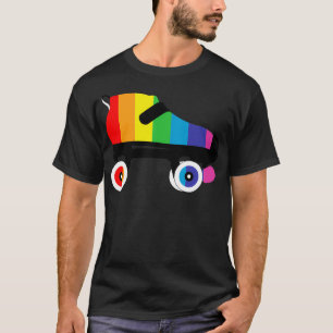 Rainbow Pride Roller Derby Skate Streifen T-Shirt