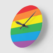Rainbow Pride Runde Uhr (Winkel)