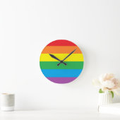Rainbow Pride Runde Uhr (Zuhause)