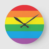 Rainbow Pride Runde Uhr (Vorderseite)