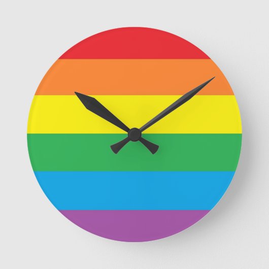Rainbow Pride Runde Uhr (Vorderseite)