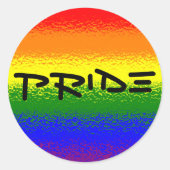 Rainbow Pride Runder Aufkleber (Vorderseite)