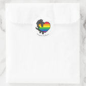 Rainbow Pride Runder Aufkleber (Tasche)
