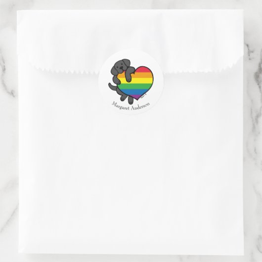 Rainbow Pride Runder Aufkleber (Tasche)