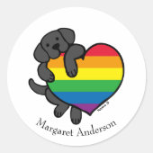 Rainbow Pride Runder Aufkleber (Vorderseite)