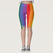 Rainbow Pride Running Paint New Fun Leggings (Vorderseite)