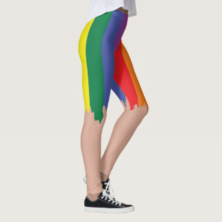 Rainbow Pride Running Paint New Fun Leggings