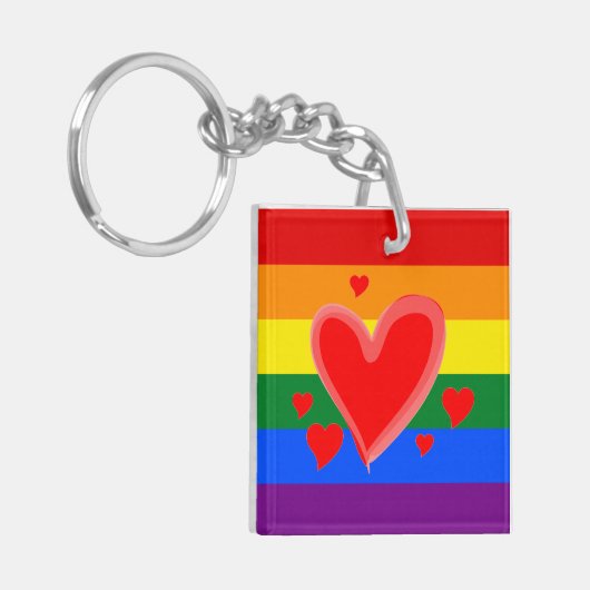 Rainbow Pride Schlüsselanhänger (Vorderseite links)