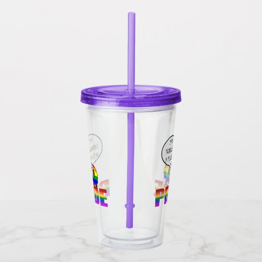 Rainbow Pride Sheep 16oz, klar Acryltrinkbecher (Rechts)