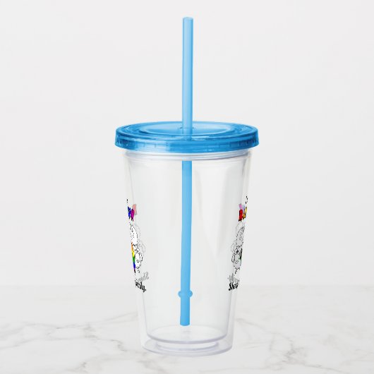 Rainbow Pride Sheep Acryltrinkbecher (Rechts)