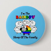Rainbow Pride Sheep Button (Vorderseite)