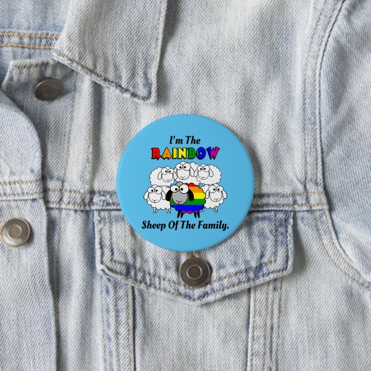 Rainbow Pride Sheep Button (Beispiel)