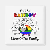 Rainbow Pride Sheep Magnet (Vorne)