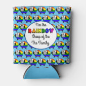 Rainbow Pride Sheep Muster Dosenkühler (Vorderseite)