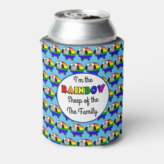 Rainbow Pride Sheep Muster Dosenkühler (Kanne Rückseite)