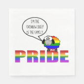 Rainbow Pride Sheep Paper Napkin Serviette (Vorderseite)