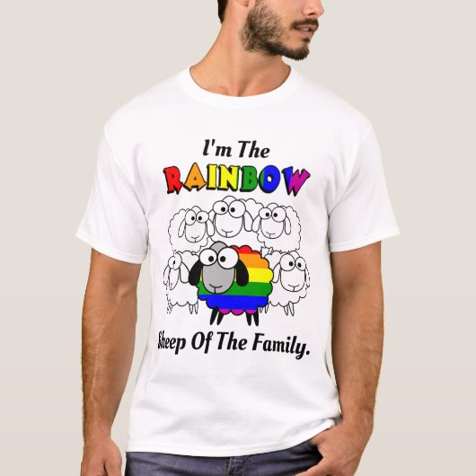 Rainbow Pride Sheep T-Shirt (Vorderseite)