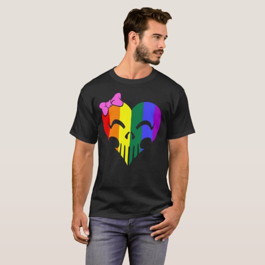 Rainbow Pride Skully Unisex T-Shirt (Vorne ganz)